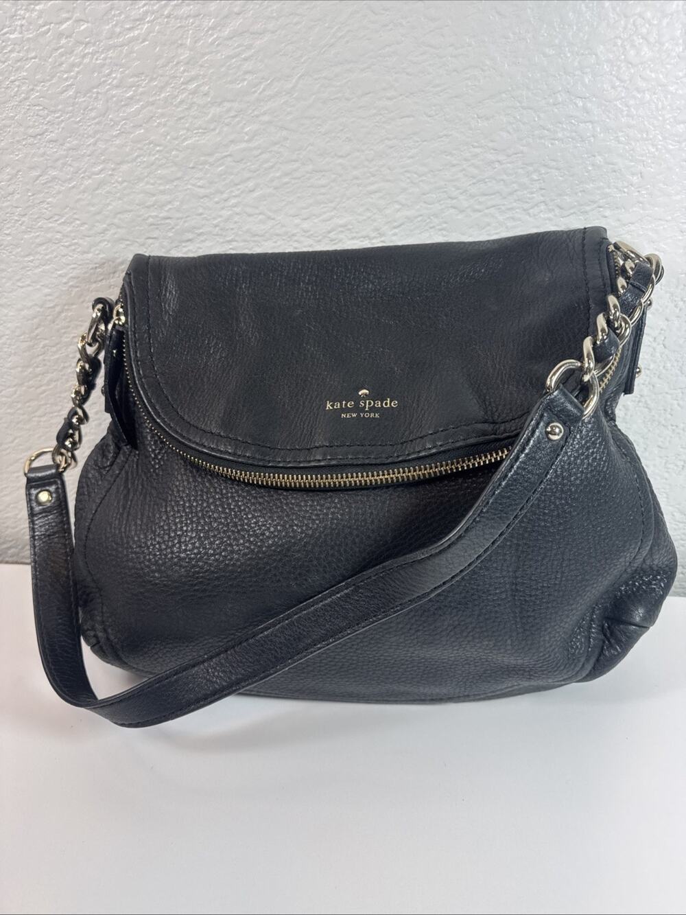 Kate Spade Black Soft Pebbled Leather Handbag